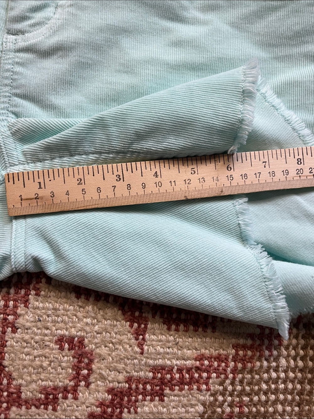Carve Designs Oahu Shorts Mint Green Blue Boyfriend Cutoff Stretch Shorts 6 - Picture 4 of 8